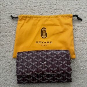 Goyard Varenne Continental Wallet Bag, burgundy